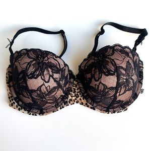 Victoria’s Secret Lace Leopard Push Up Bra 34D